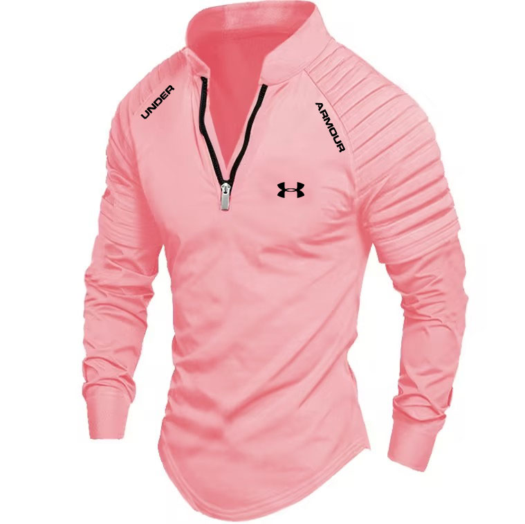 Men's Zip Long Sleeve Sports Casual Shirt