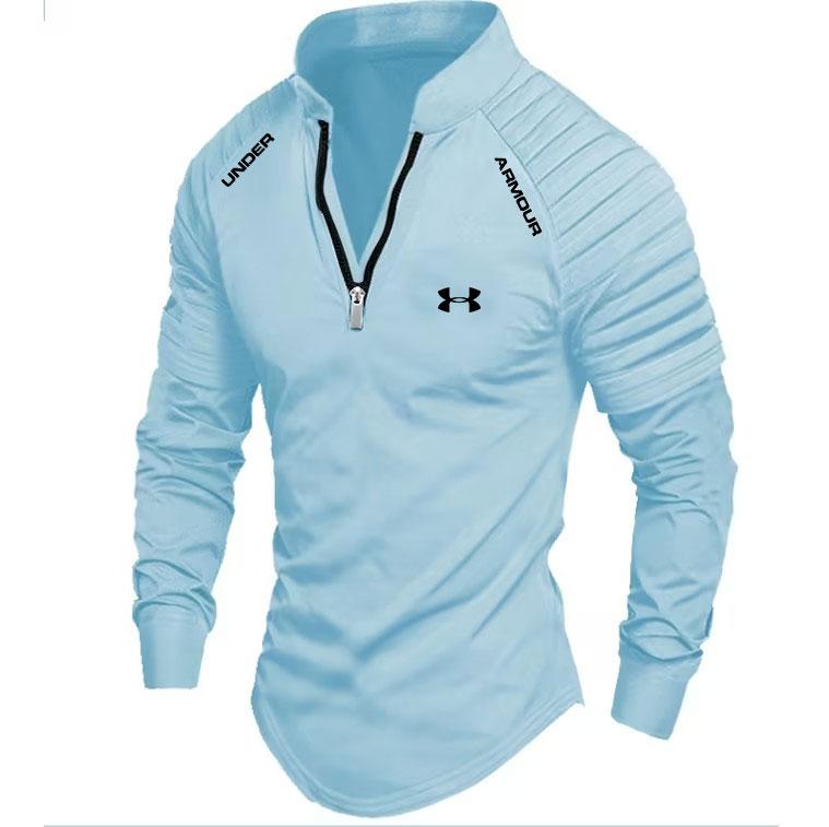 Men's Zip Long Sleeve Sports Casual Shirt